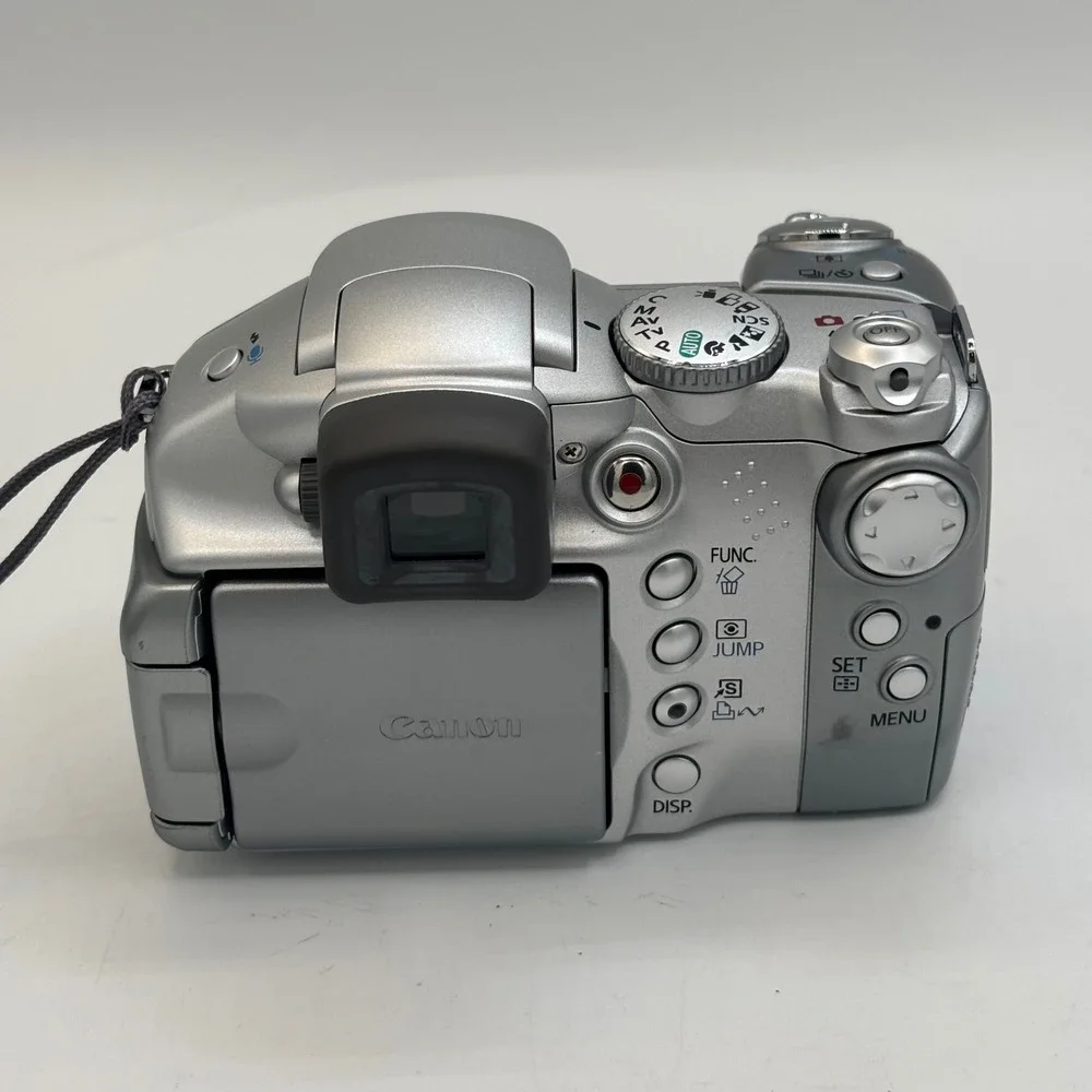 Canon PowerShot S2 IS Digital Camera 5.0MP 12x Zoom Silver Bundle Case SD Card